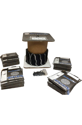 Archer Chainsaw Chain 100ft Roll 3/8LP (low-profile) .050 gauge Semi-Chisel replaces Oregon 91