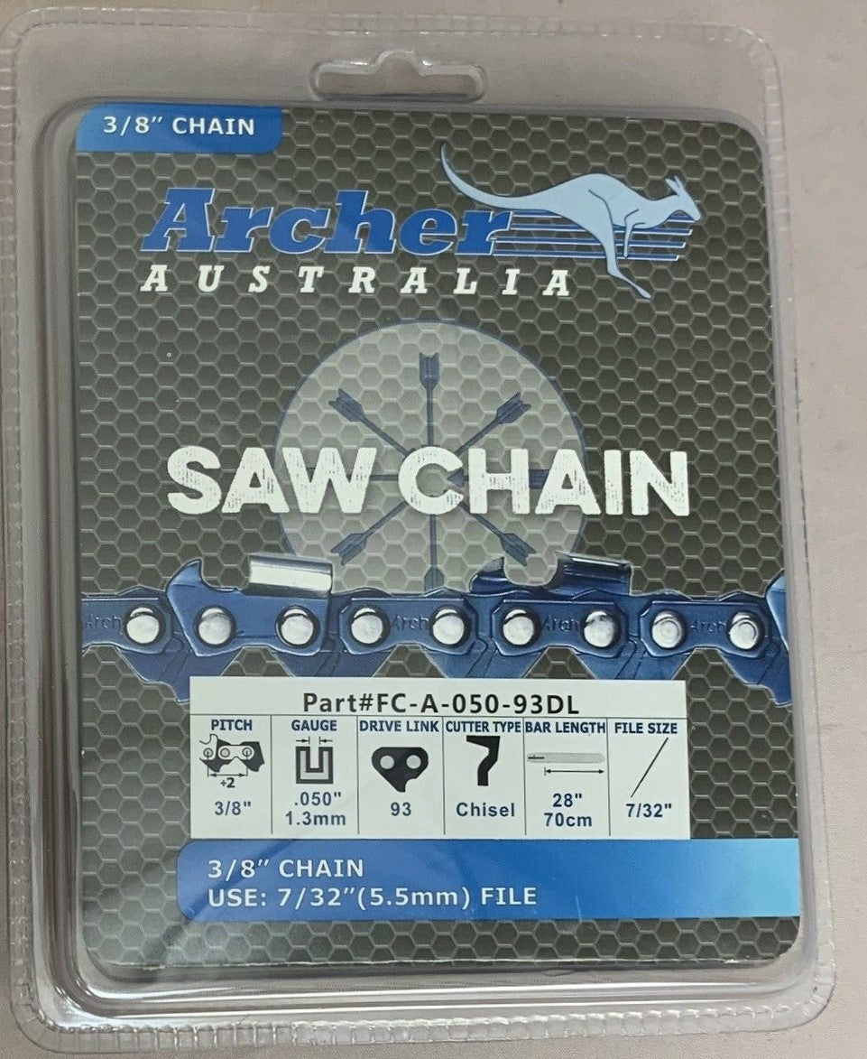 28" Chainsaw Chain – 3/8 Pitch .050 Gauge 91 Drive Links Full Chisel For Stihl
