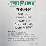 20" TsuMura Premium Light-Weight Guide Bar 3/8-063-72DL