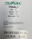 14" TsuMura Multi Mount Guide Bar 1/4"-043-72DL compatible with Stihl, Echo