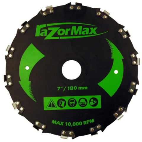 Archer Razor Max Brushcutter 7" blade for trimmers 1" arbor plus 20mm adapter