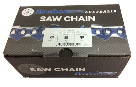 25ft Archer Reel Roll 3/8" .050 Chainsaw Chain FULL CHISEL replaces 72LGX025U