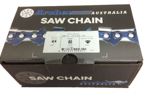 25ft Archer Reel Roll 3/8" .050 Chainsaw Chain FULL CHISEL replaces 72LGX025U