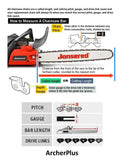 18" Archers Semi-Chisel Chainsaw Chain 3/8" .050 Gauge 64DL