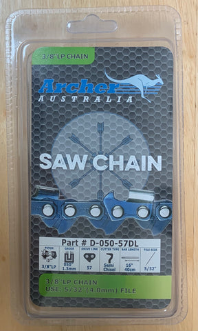 16" Chainsaw Saw Chain Blade Echo 3/8"LP .050 Gauge 57DL CS310 CS352 CS400 S57