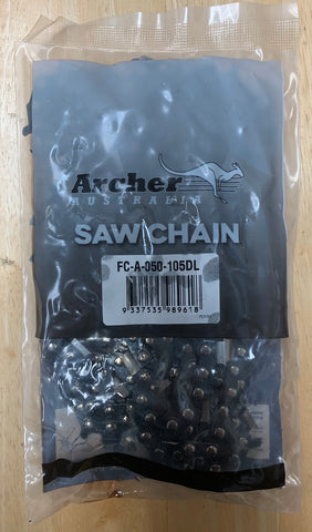 32" Archer Chainsaw Chain 3/8" pitch FULL CHISEL .050 Gauge 105 DL drive links