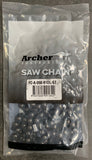 28" Archer Chainsaw Chain 3/8" pitch FULL CHISEL SKIP TOOTH .050 Gauge 91DL