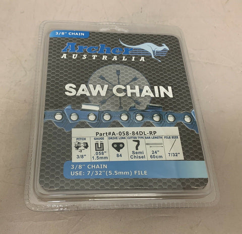24" 3/8-058-84DL Archer Ripping Chainsaw Chain replaces 73RG084G A2EP-RP-84E