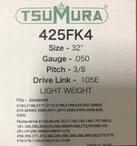 32" TsuMura LIGHT WEIGHT Guide Bar 3/8-050-105DL Makita Husqvarna Jon 280RNDD009