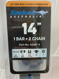 14" Archer Guide Bar and 2-CHAINS! 1/4"-043-72DL Stihl HT131 MSA160CBQ MSA200C