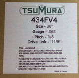 36" TsuMura Guide Bar 3/8-063-119DL Makita Husqvarna Jonsered Dolmar 363RNDD009