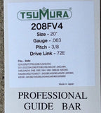 20" TsuMura Guide Bar 3/8-063-72DL repl. Stihl 044 066 MS360 Oregon 203RNDD025