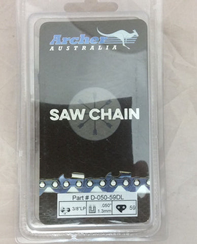 16" Chainsaw Saw Chain 3/8" LP .050 Gauge 59DL replaces 91VXL059G Y59 S59