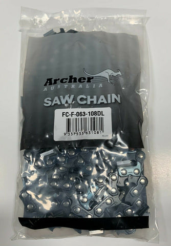 36" Archer Chainsaw Chain .404 pitch FULL CHISEL .063 Gauge 108DL drive links
